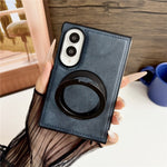 For Samsung Galaxy Z Fold8 Case Rotating Magnetic Kickstand PU Leather Phone Back Cover