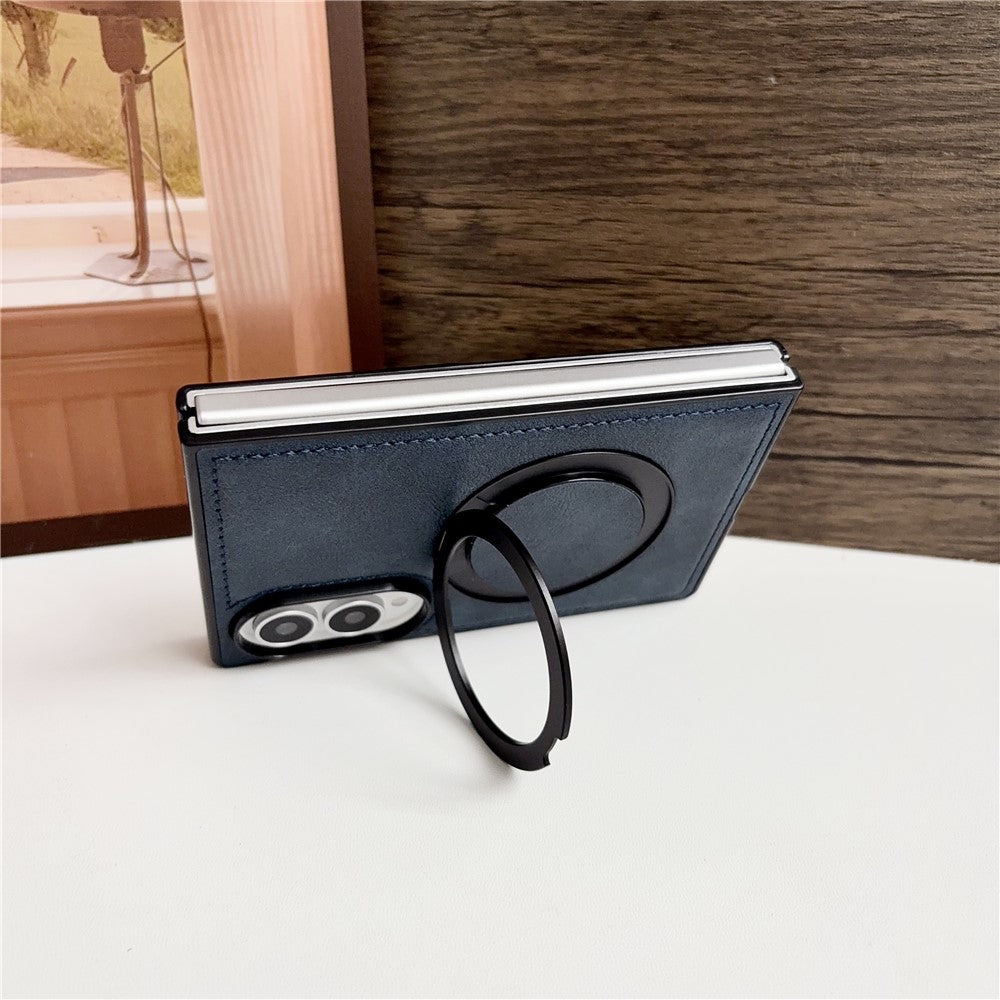 For Samsung Galaxy Z Fold8 Case Rotating Magnetic Kickstand PU Leather Phone Back Cover
