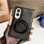 For Samsung Galaxy Z Fold8 Case Rotating Magnetic Kickstand PU Leather Phone Back Cover