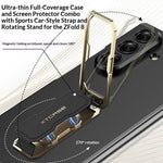 GKK for Samsung Galaxy Z Fold8 Ultra Case Wristband Kickstand Ultra-thin PC Foldable Phone Cover with Screen Protector