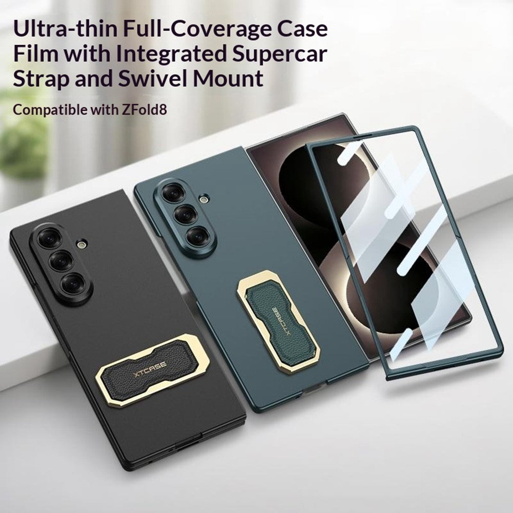 GKK for Samsung Galaxy Z Fold8 Ultra Case Wristband Kickstand Ultra-thin PC Foldable Phone Cover with Screen Protector