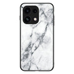 For Oppo Reno16 F 5G Phone Case Marble Pattern Tempered Glass + PC + TPU Protective Phone Cover
