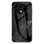 For Oppo Reno16 F 5G Phone Case Marble Pattern Tempered Glass + PC + TPU Protective Phone Cover