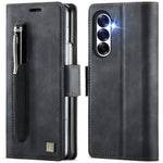 AUTSPACE til Samsung Galaxy Z Fold7 5G A11 Cover RFID-blokerende retro læder mobiltelefon pung cover