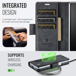 AUTSPACE til Samsung Galaxy Z Fold7 5G A11 Cover RFID-blokerende retro læder mobiltelefon pung cover