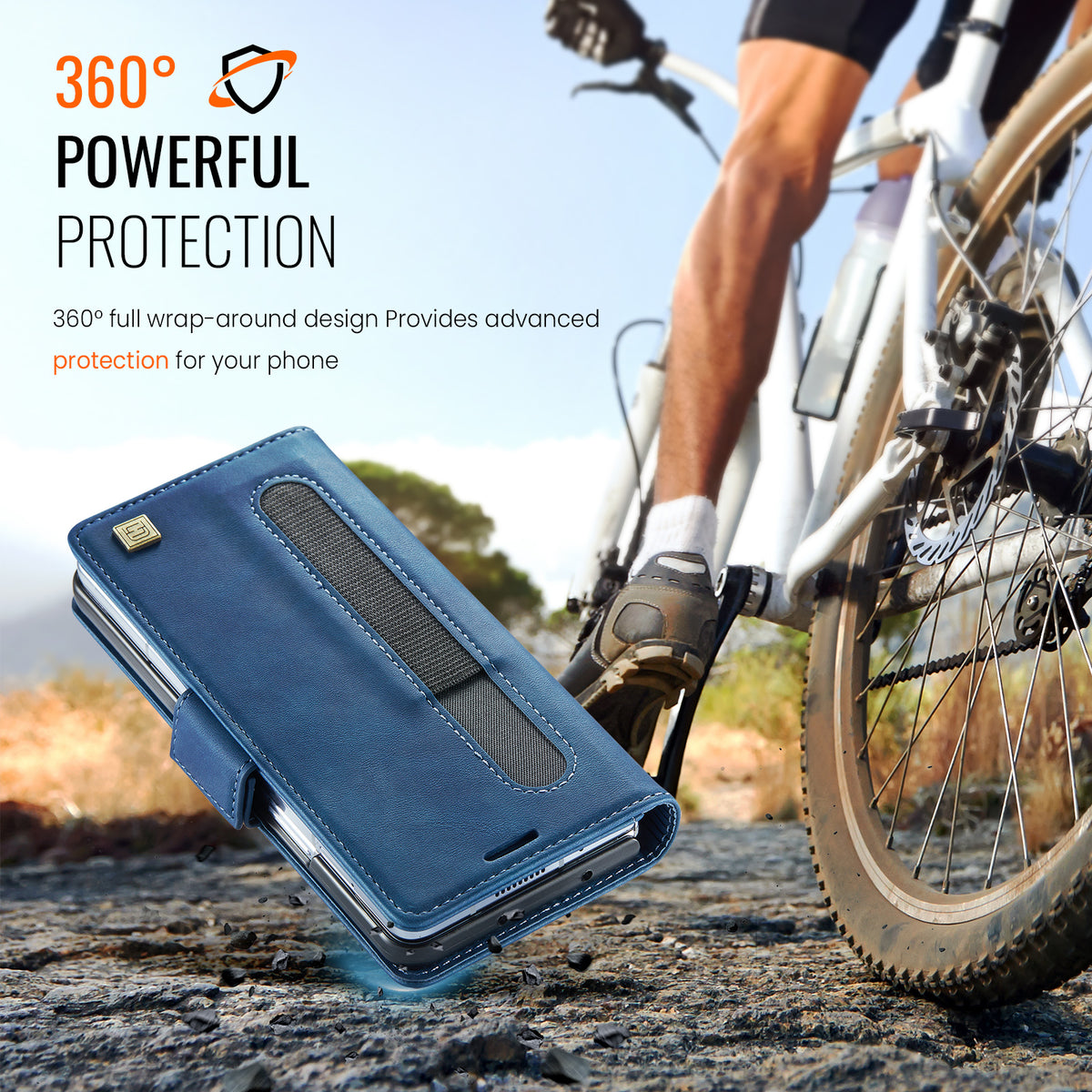 AUTSPACE til Samsung Galaxy Z Fold7 5G A11 Cover RFID-blokerende retro læder mobiltelefon pung cover