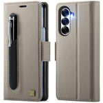 AUTSPACE til Samsung Galaxy Z Fold7 5G A11 Cover RFID-blokerende retro læder mobiltelefon pung cover