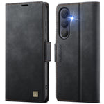 AUTSPACE for Samsung Galaxy S26+ A11 Case RFID Blocking Retro Leather Cell Phone Wallet Cover
