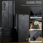 AUTSPACE for Samsung Galaxy S26+ A11 Case RFID Blocking Retro Leather Cell Phone Wallet Cover