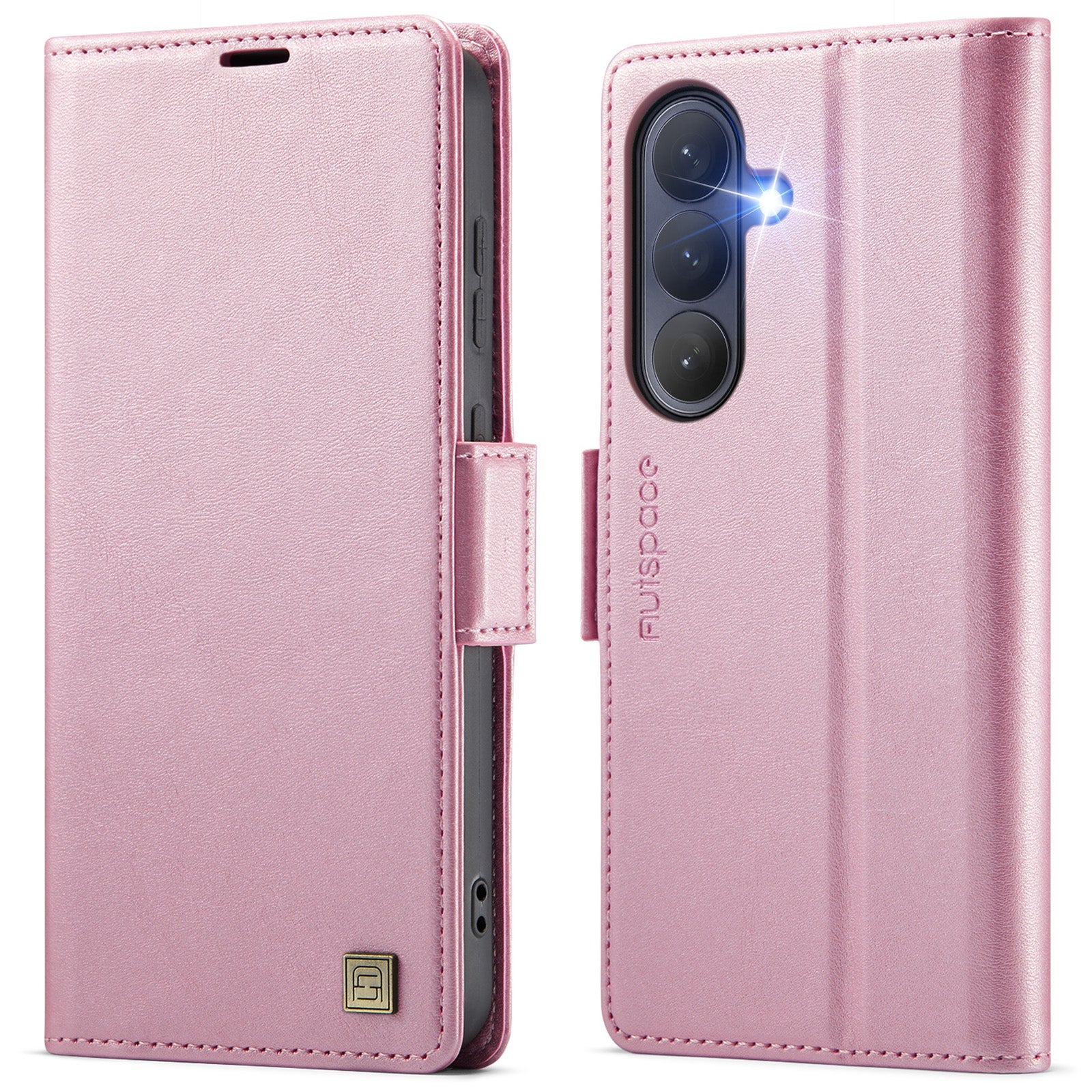 AUTSPACE til Samsung Galaxy S26+ A11 Cover RFID-blokerende retro læder mobiltelefon pung cover