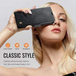 AUTSPACE for Xiaomi Redmi A5 NFC (EU) (173.45mm) A11 Case RFID Blocking Retro Leather Cell Phone Wallet Cover