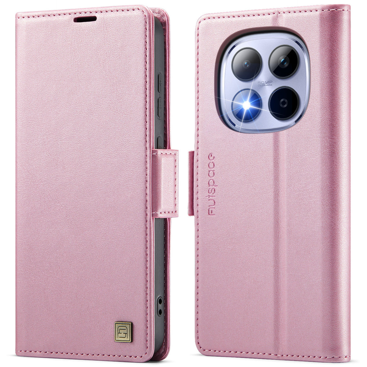 AUTSPACE for Xiaomi Redmi Note 15 Pro 5G (Global) A11 Case RFID Blocking Retro Leather Cell Phone Wallet Cover