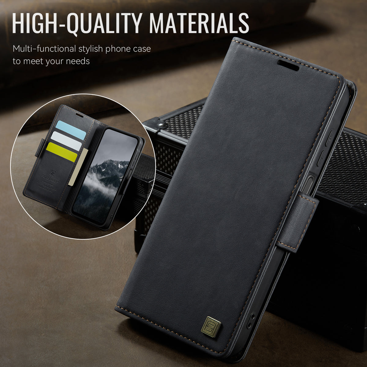AUTSPACE for Samsung Galaxy A27 5G A11 Case RFID Blocking Retro Leather Cell Phone Wallet Cover