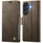 AUTSPACE for Samsung Galaxy A27 5G A11 Case RFID Blocking Retro Leather Cell Phone Wallet Cover