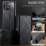 AUTSPACE for iPhone 17 Pro Max A11 Case RFID Blocking Retro Leather Cell Phone Wallet Cover