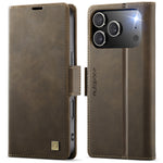 AUTSPACE for iPhone 17 Pro Max A11 Case RFID Blocking Retro Leather Cell Phone Wallet Cover