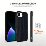 EYCASE for iPhone 16e / iPhone 17e Magnetic Case  Kevlar Series UV Printed Black Edge TPU Acrylic Phone Cover