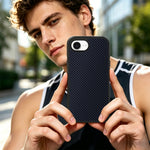 EYCASE for iPhone 16e / iPhone 17e Magnetic Case  Kevlar Series UV Printed Black Edge TPU Acrylic Phone Cover