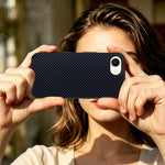 EYCASE for iPhone 16e / iPhone 17e Magnetic Case  Kevlar Series UV Printed Black Edge TPU Acrylic Phone Cover