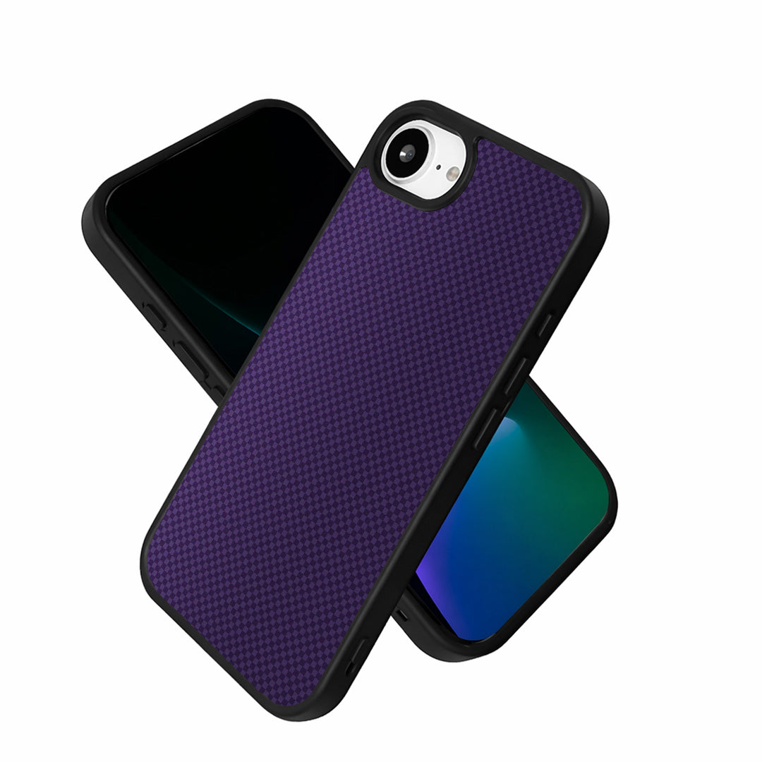 EYCASE for iPhone 16e / iPhone 17e Magnetic Case  Kevlar Series UV Printed Black Edge TPU Acrylic Phone Cover