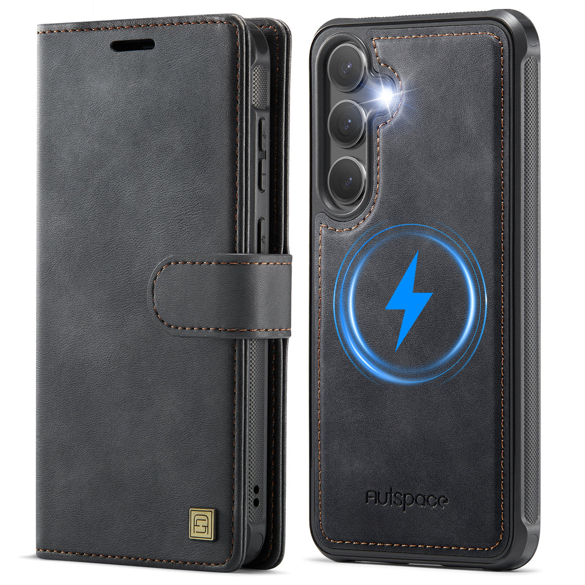 AUTSPACE til Samsung Galaxy S26+ A05 Cover Pung Stativ Aftageligt Læder Magnetisk Telefoncover