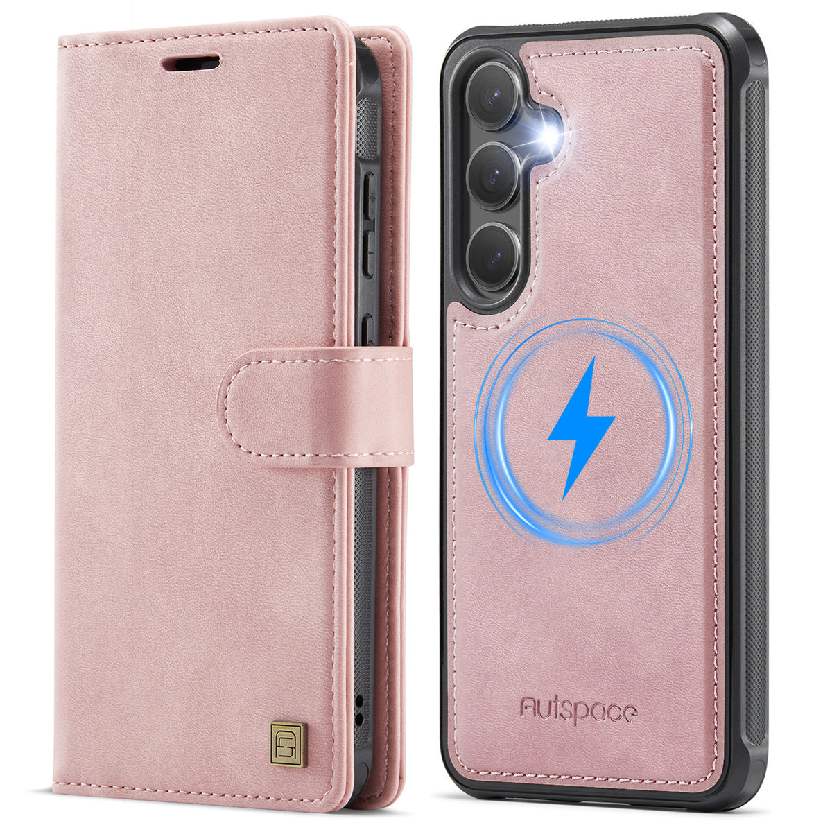 AUTSPACE til Samsung Galaxy S26+ A05 Cover Pung Stativ Aftageligt Læder Magnetisk Telefoncover