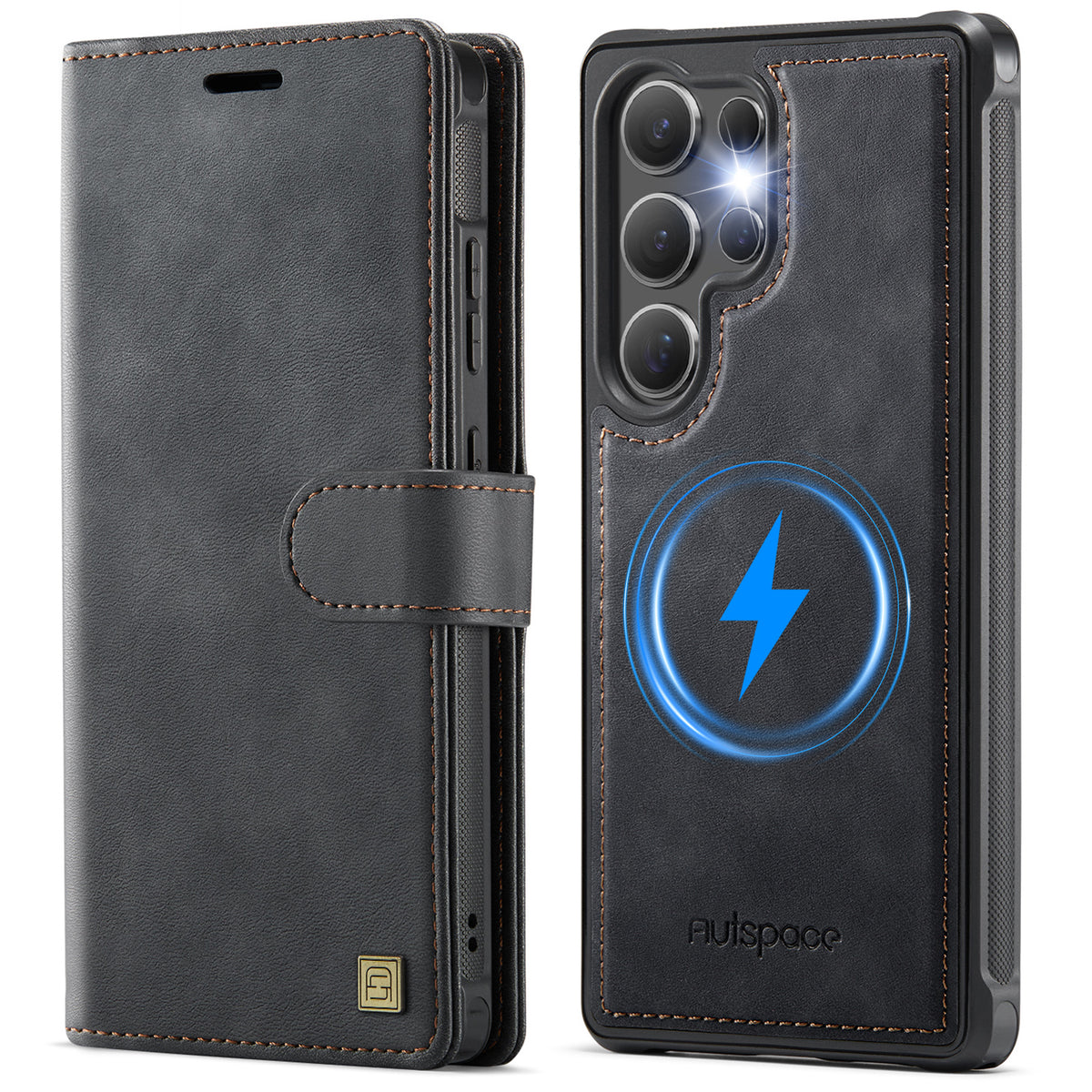 AUTSPACE for Samsung Galaxy S26 Ultra A05 Case Wallet Stand Detachable Leather Magnetic Phone Cover