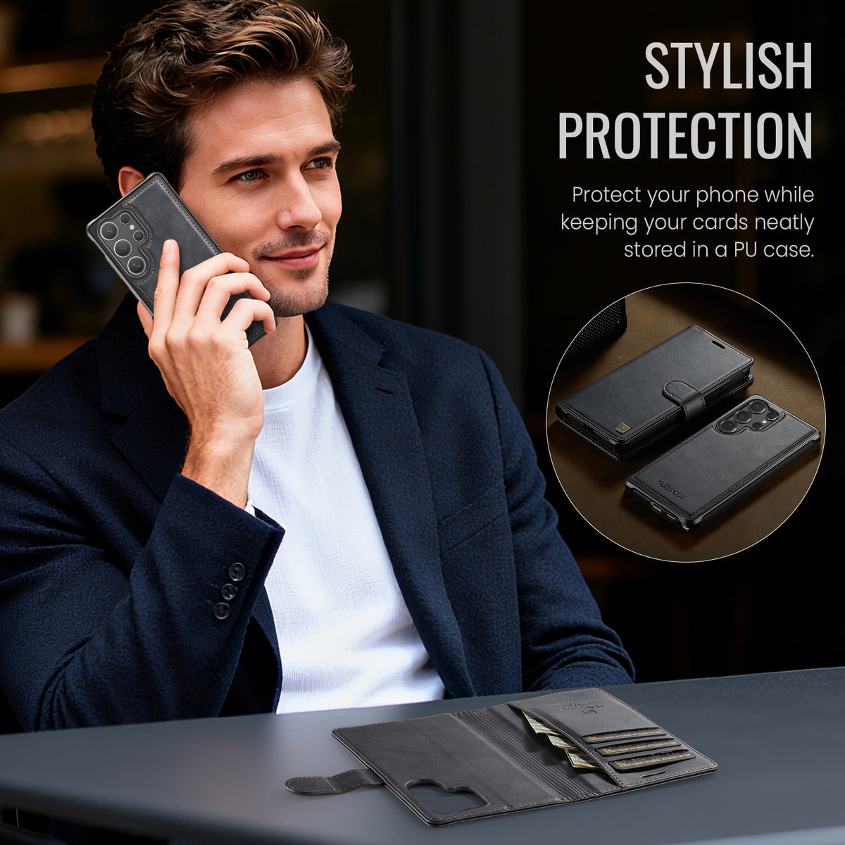 AUTSPACE for Samsung Galaxy S26 Ultra A05 Case Wallet Stand Detachable Leather Magnetic Phone Cover
