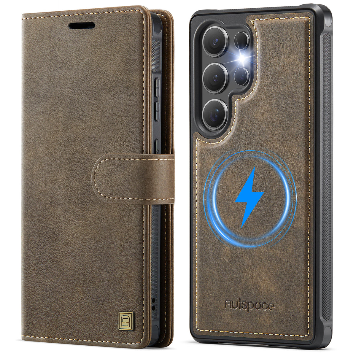 AUTSPACE for Samsung Galaxy S26 Ultra A05 Case Wallet Stand Detachable Leather Magnetic Phone Cover