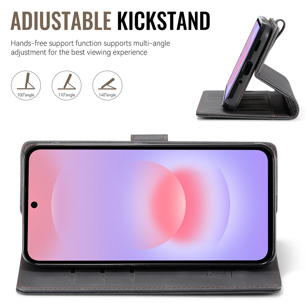 AUTSPACE for Samsung Galaxy A27 5G A05 Case Wallet Stand Detachable Leather Magnetic Phone Cover
