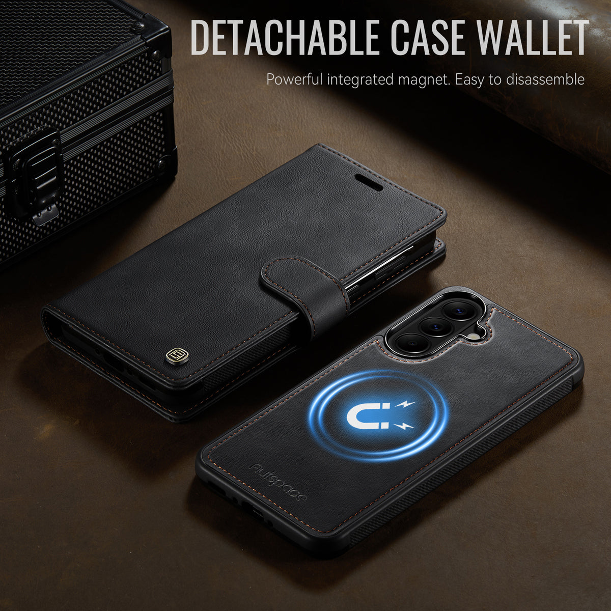 AUTSPACE for Samsung Galaxy A37 5G A05 Case Wallet Stand Detachable Leather Magnetic Phone Cover