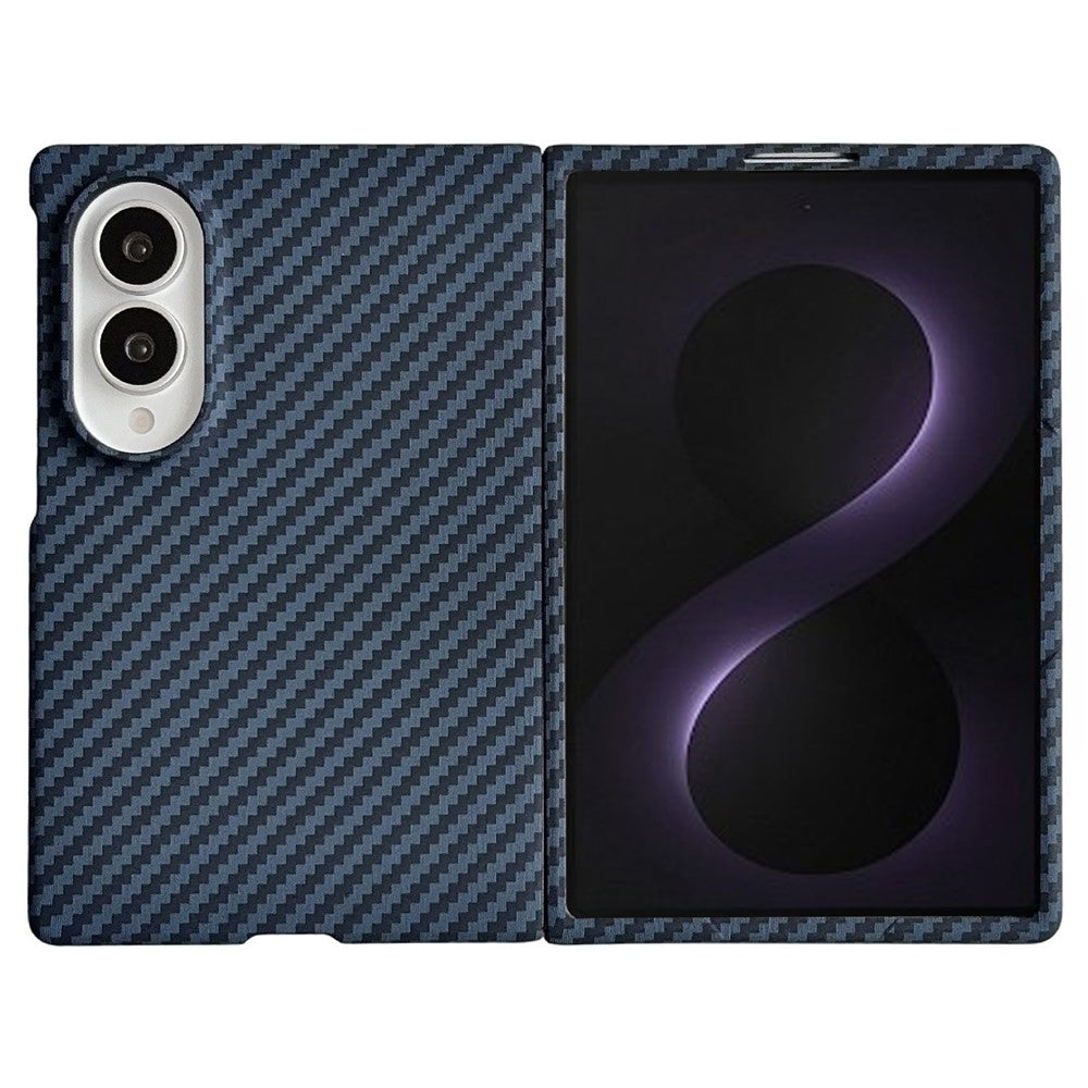 For Samsung Galaxy Z Fold8 Magnetic Case Carbon Fiber Texture PC Phone Cover with Screen Protector