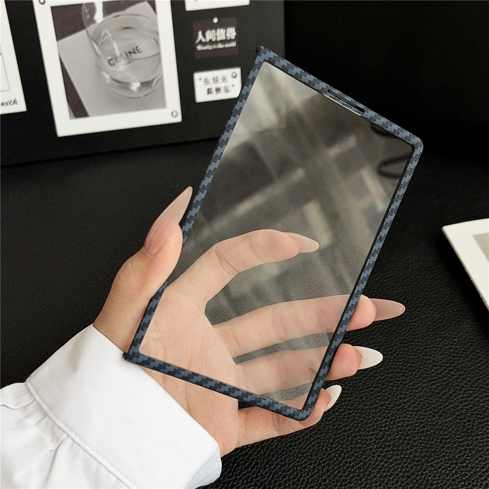 For Samsung Galaxy Z Fold8 Magnetic Case Carbon Fiber Texture PC Phone Cover with Screen Protector
