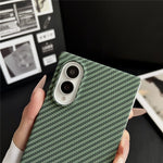 For Samsung Galaxy Z Fold8 Magnetic Case Carbon Fiber Texture PC Phone Cover with Screen Protector