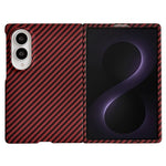For Samsung Galaxy Z Fold8 Magnetic Case Carbon Fiber Texture PC Phone Cover with Screen Protector