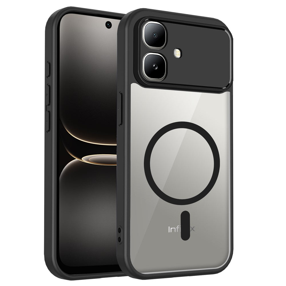 For Infinix Smart 20 4G Magnetic Case Transparent PC + TPU Shockproof Skin-friendly Phone Cover