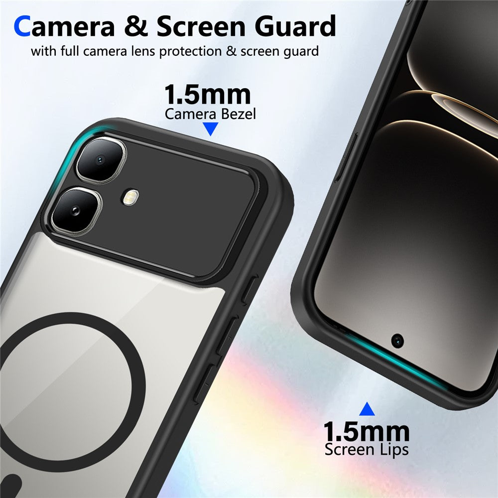 For Infinix Smart 20 4G Magnetic Case Transparent PC + TPU Shockproof Skin-friendly Phone Cover