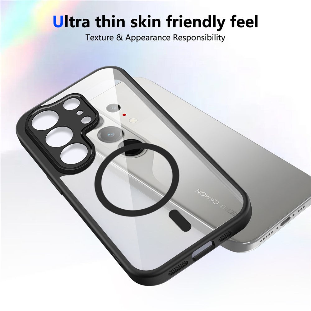 TECNO Camon 50 Pro 4G / 50 Pro 5G / 50 Ultra 5G Magnetiskt skal Transparent PC + TPU Stötsäkert Hudvänligt mobilskal