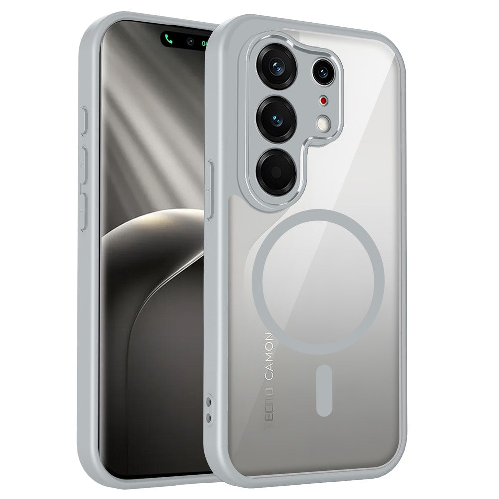 TECNO Camon 50 Pro 4G / 50 Pro 5G / 50 Ultra 5G Magnetiskt skal Transparent PC + TPU Stötsäkert Hudvänligt mobilskal