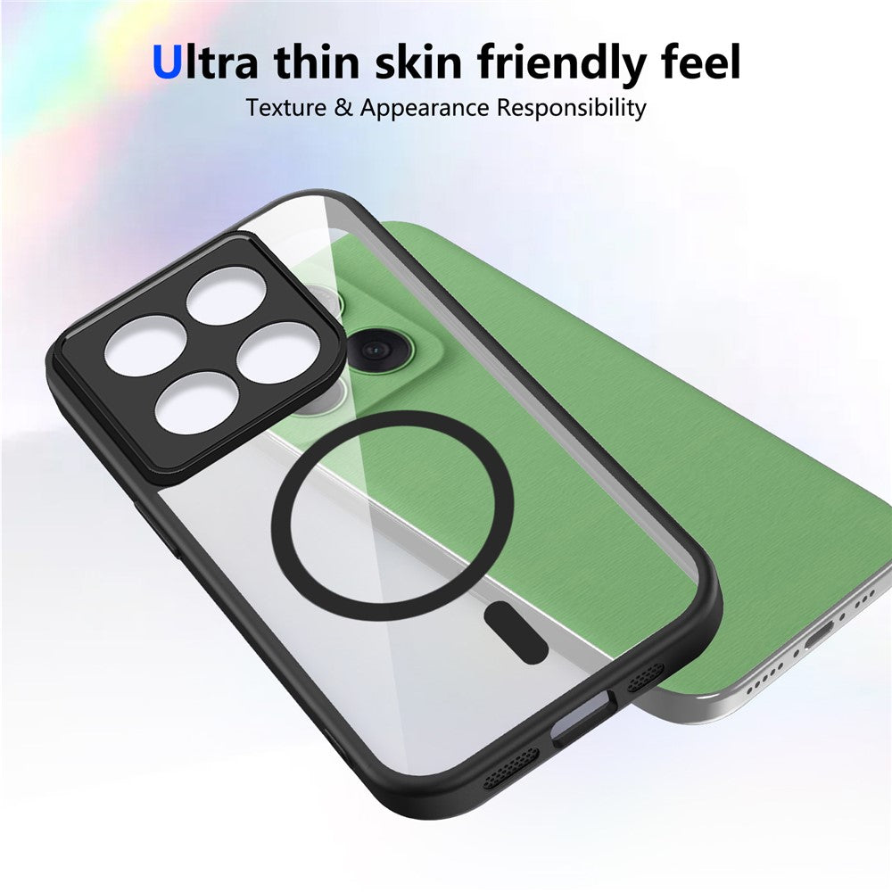 For Motorola Edge 60 Pro 5G Magnetic Case Transparent PC + TPU Shockproof Skin-friendly Phone Cover