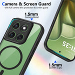 For Motorola Edge 60 Pro 5G Magnetic Case Transparent PC + TPU Shockproof Skin-friendly Phone Cover