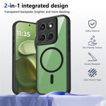 For Motorola Edge 70 5G Magnetic Case Transparent PC + TPU Shockproof Skin-friendly Phone Cover