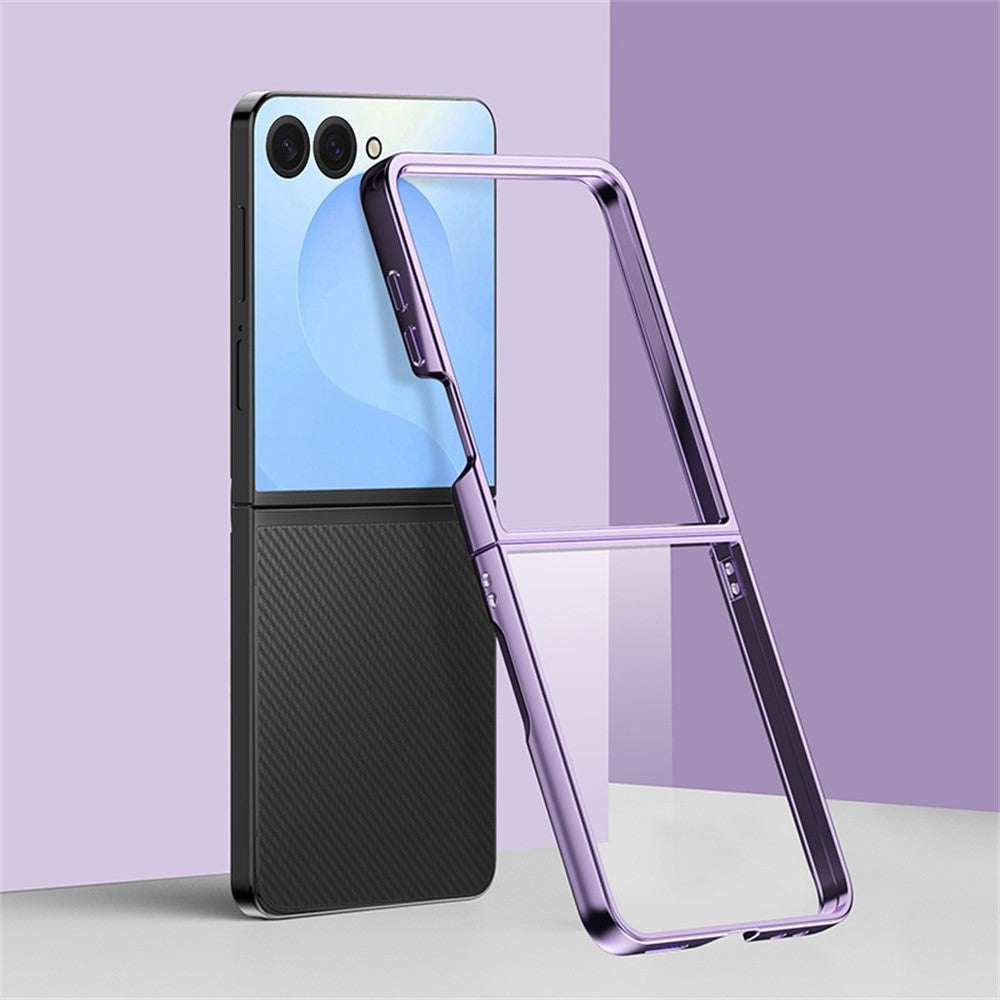 For Samsung Galaxy Z Flip8 Case Electroplating Ultra Thin Transparent PC Phone Cover
