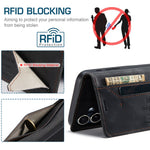 AUTSPACE for iPhone 17 Wallet Case A01 Leather Stand Cover with RFID Blocking Card Holder