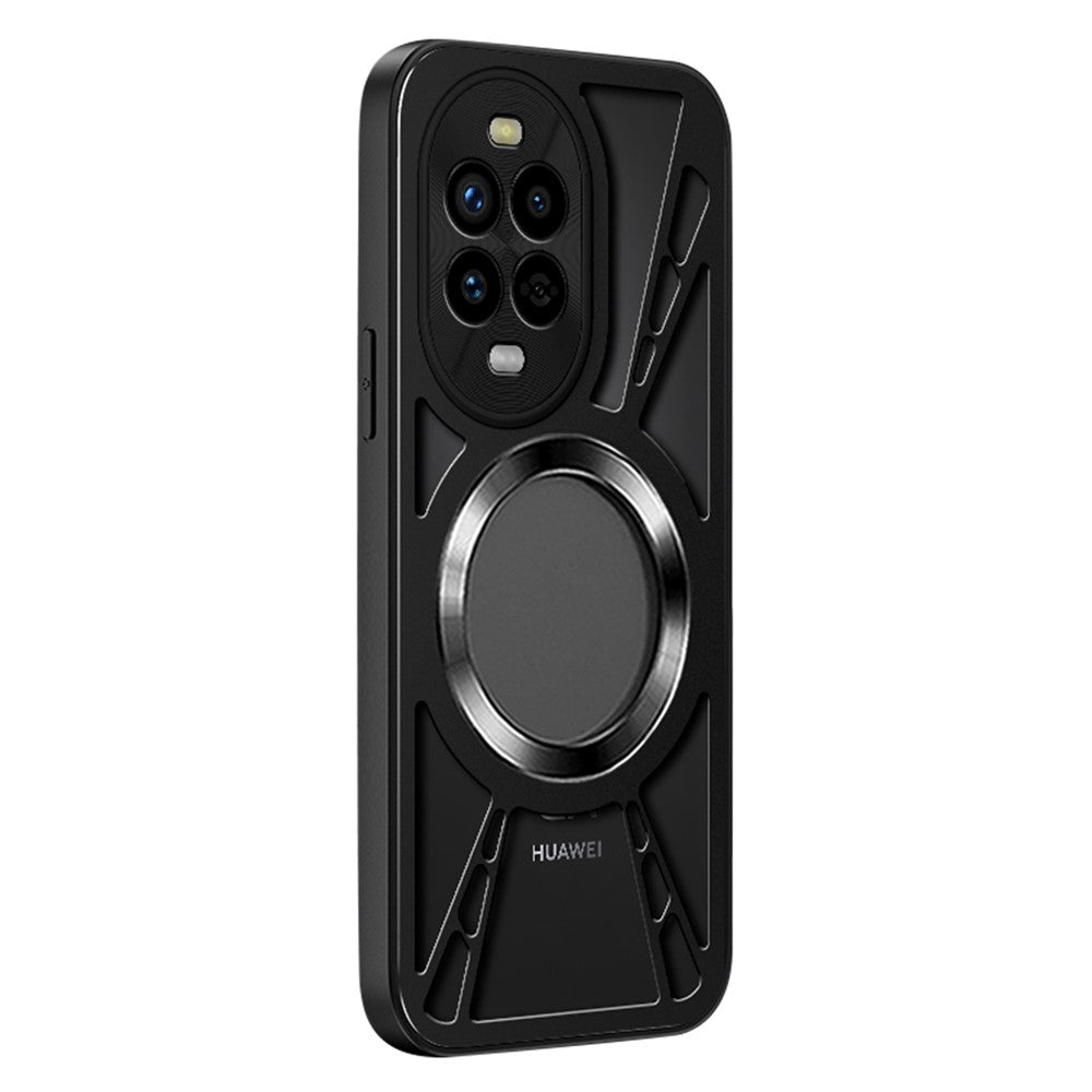 Huawei nova 16z 5G magnetiskt skal ihåligt värmeavledande silikon + PC + metallstötfångare mobilskal