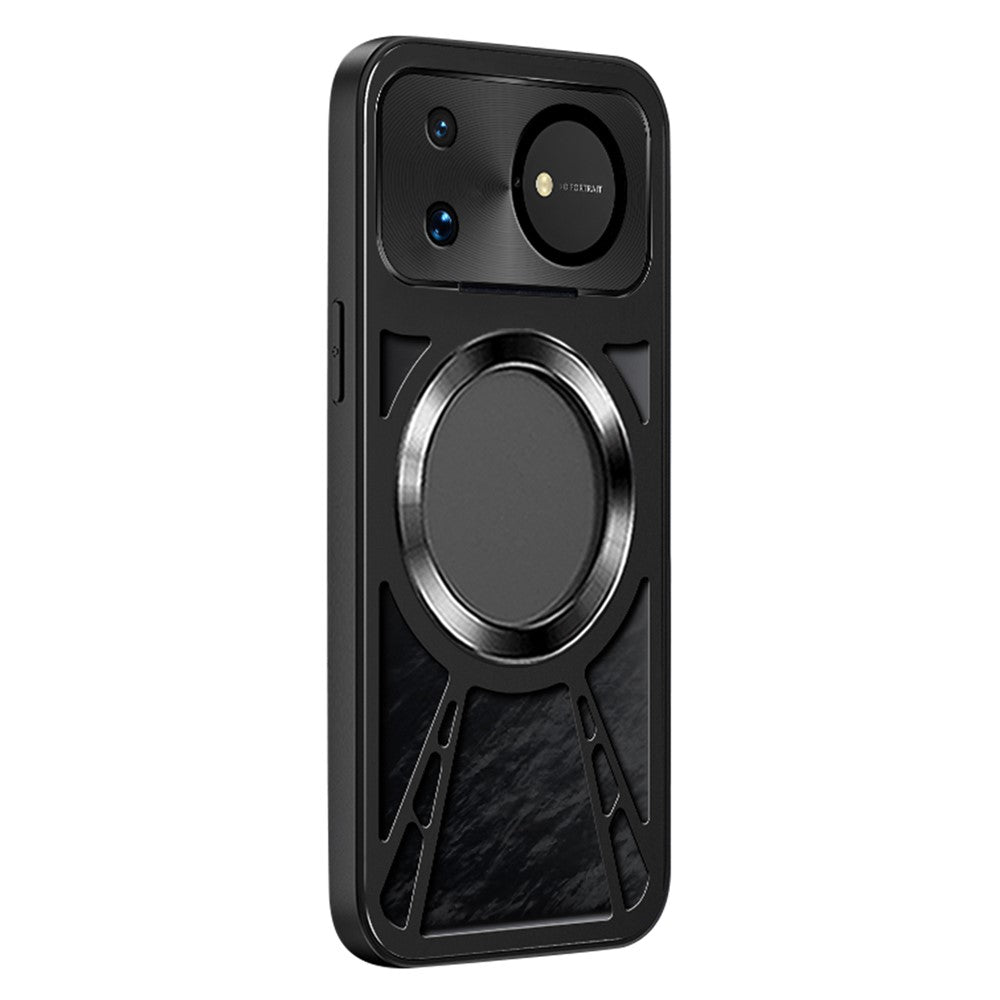 For Huawei nova 16 5G Magnetic Case Hollow Heat Dissipation Silicone + PC + Metal Bumper Phone Cover