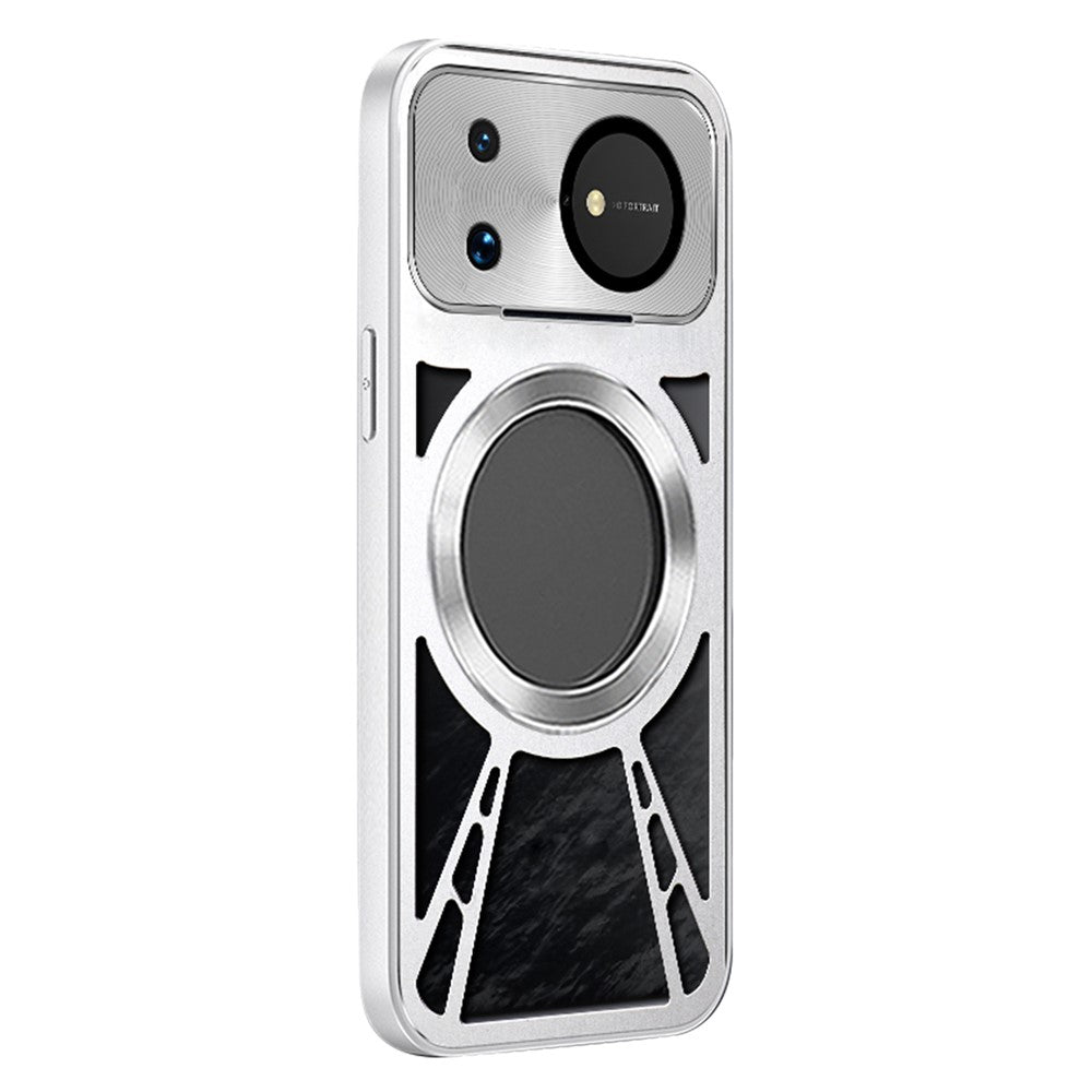 For Huawei nova 16 5G Magnetic Case Hollow Heat Dissipation Silicone + PC + Metal Bumper Phone Cover