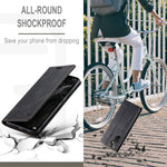 AUTSPACE til Samsung Galaxy A37 5G Pung Etui A01 Læder Stand Cover med RFID Blokerende Kortlomme