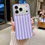 For iPhone 18 Pro Max / 17 Pro Max Case IMD Stripe TPU Full Coverage Shockproof Phone Protective Cover