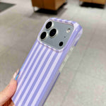 For iPhone 18 Pro Max / 17 Pro Max Case IMD Stripe TPU Full Coverage Shockproof Phone Protective Cover